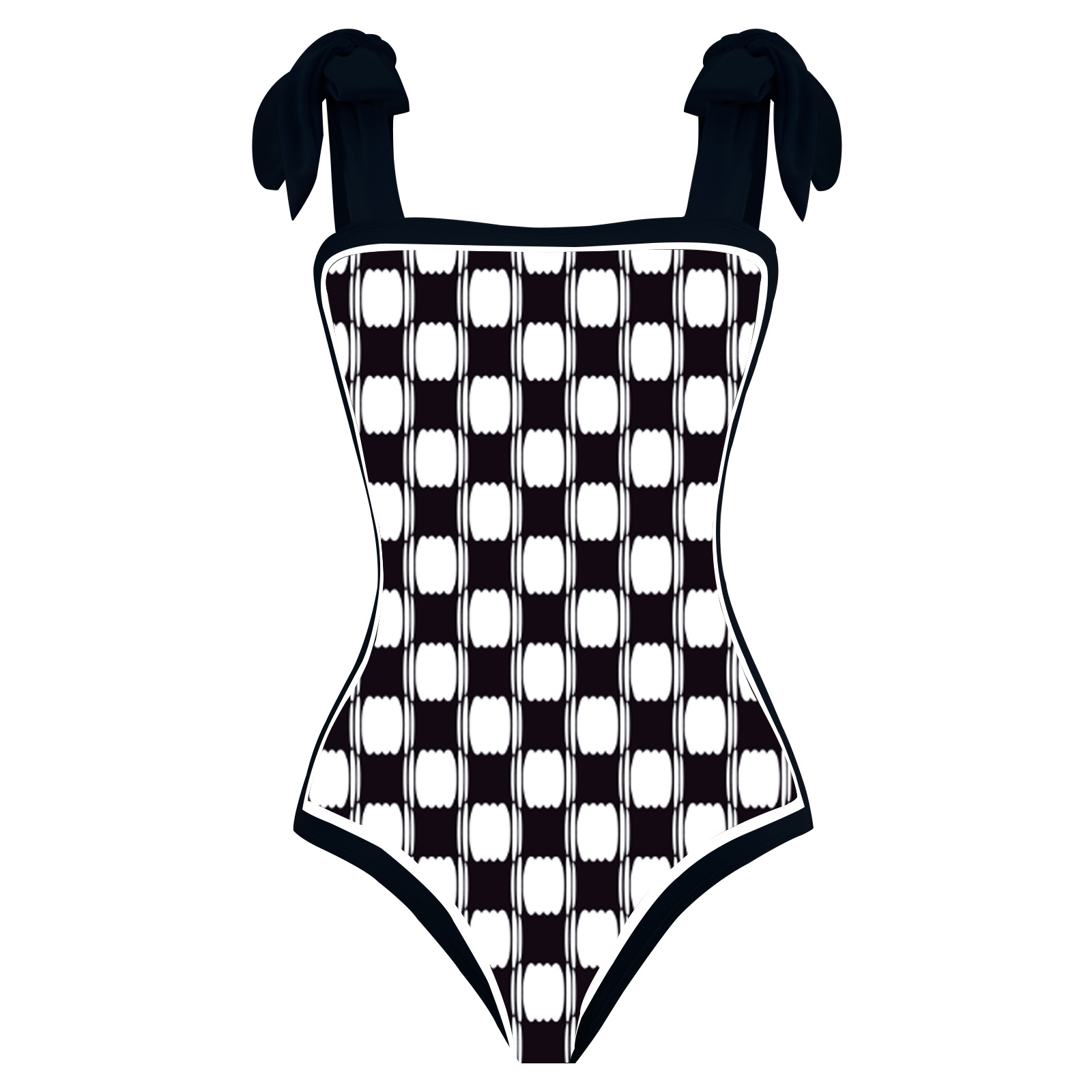 Women's Vacation Stripe Plaid 1 Piece One Piece Swimwear display picture 8