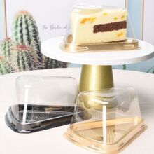 A02三角形6寸透明蛋糕盒PET吸塑慕斯切件盒 3000套三角盒