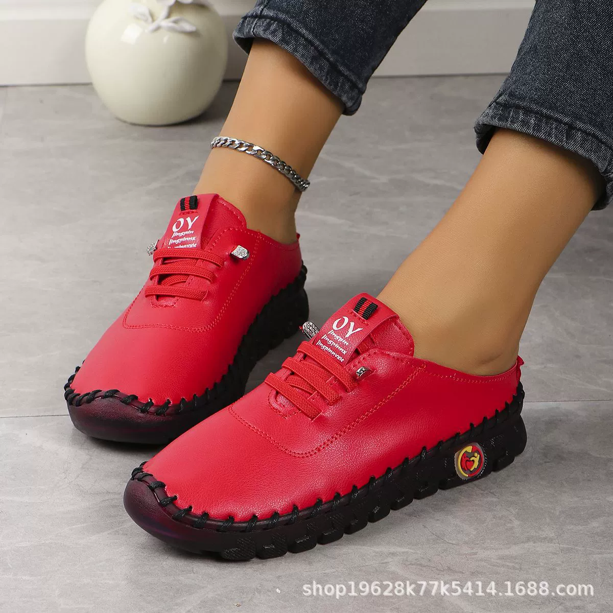 35-44 экспортная мягкая подошва большого размера, новая весенне-осенняя женская повседневная обувь 2024, удобная нескользящая женская обувь для мам среднего возраста
