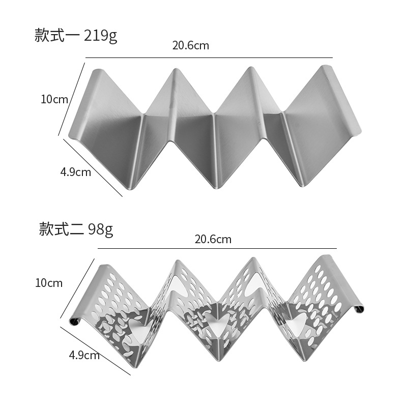 Transfronterizo en stock w acero inoxidable mexicano pancake rack 430 acero inoxidable taco rack