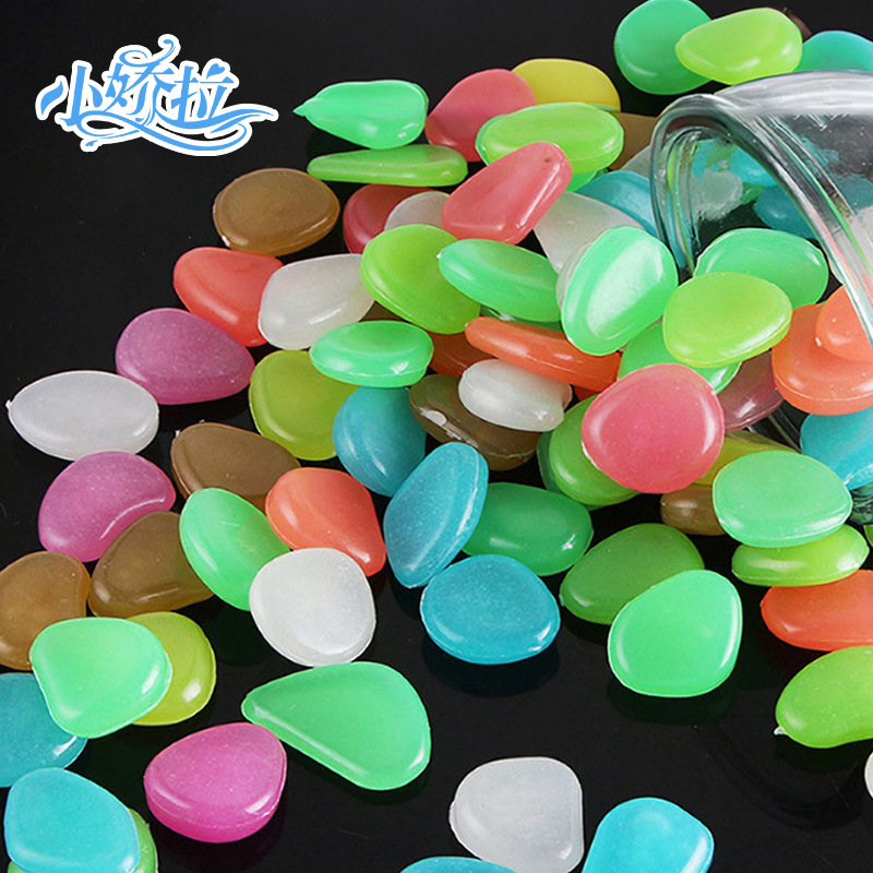 Arena para fondo de pecera, decoración de plantas en maceta, piedras, piedras fluorescentes de colores, piedras luminosas, piedras brillantes para micropaisajes, luz nocturna fluorescente.