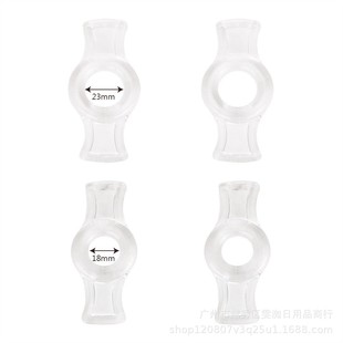 Rogge Ring Men's Resistance Ring Delayed Semen Locking Ring Adult Sex Toys, a Row of 4 Pieces Per Box, Two Large and Two Small