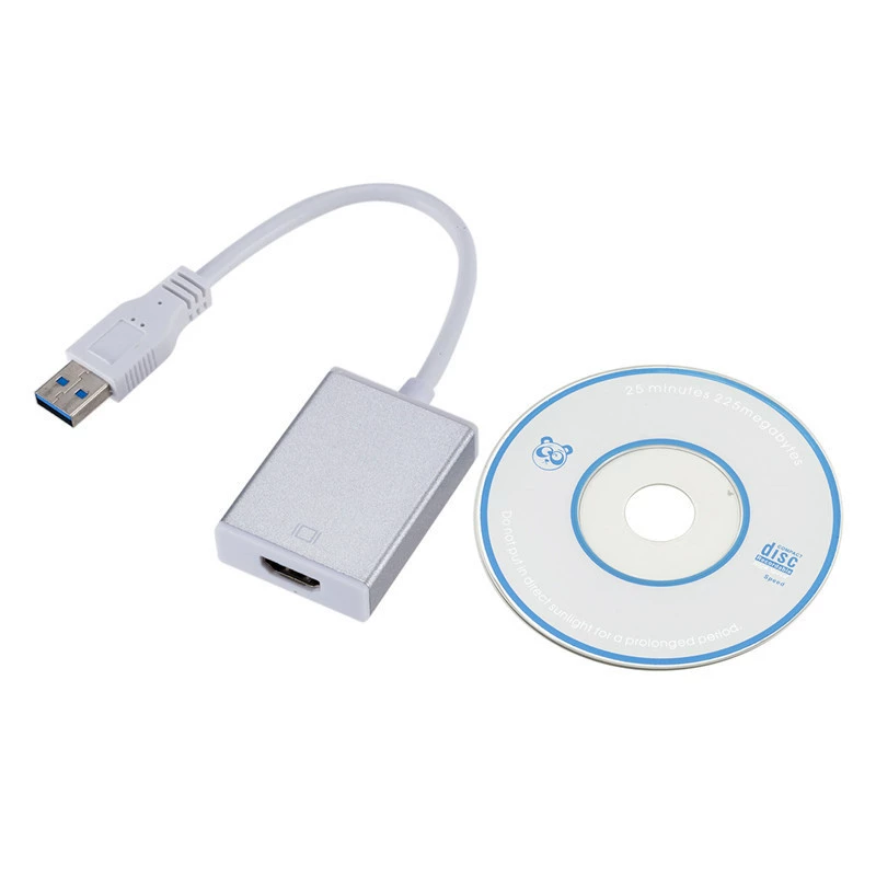 Кабель-конвертер USB в HDMI без драйвера, внешняя видеокарта для компьютера, USB3.0→HDMI