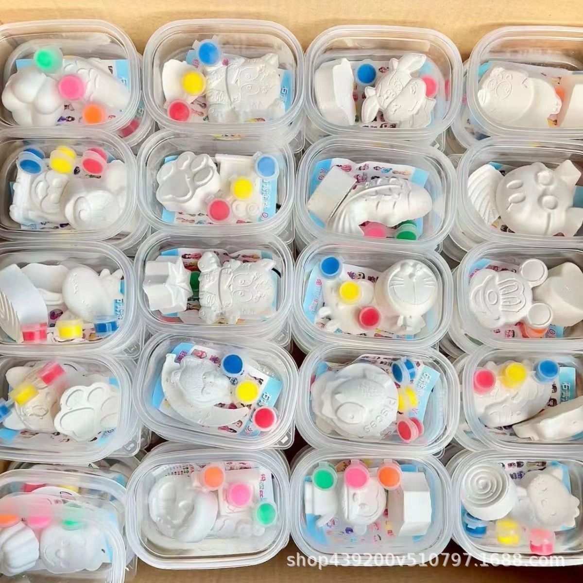 Mini muñeca de yeso muñeca para colorear embrión blanco pintado a mano yeso juguete de bricolaje graffiti pequeño muñeca de yeso