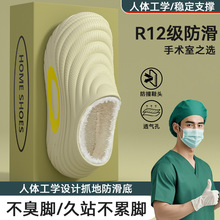 医用手术室防水棉拖鞋男款2025冬季新款室内家居防滑加绒外穿棉鞋