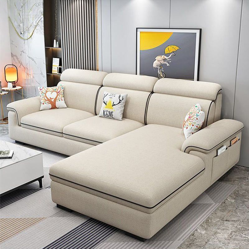 New Nordic Fabric Sofa Living Room Small Apartment Simple Modern No-Wash Technology Cat Scratch Leather Fully Assembled Sofa Combination