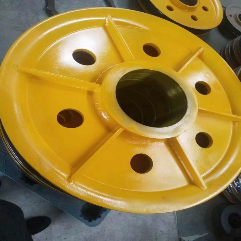 定滑轮组铸钢滑轮片车间起重用钢丝绳吊钩滑轮组轧制滑轮抓斗滑轮