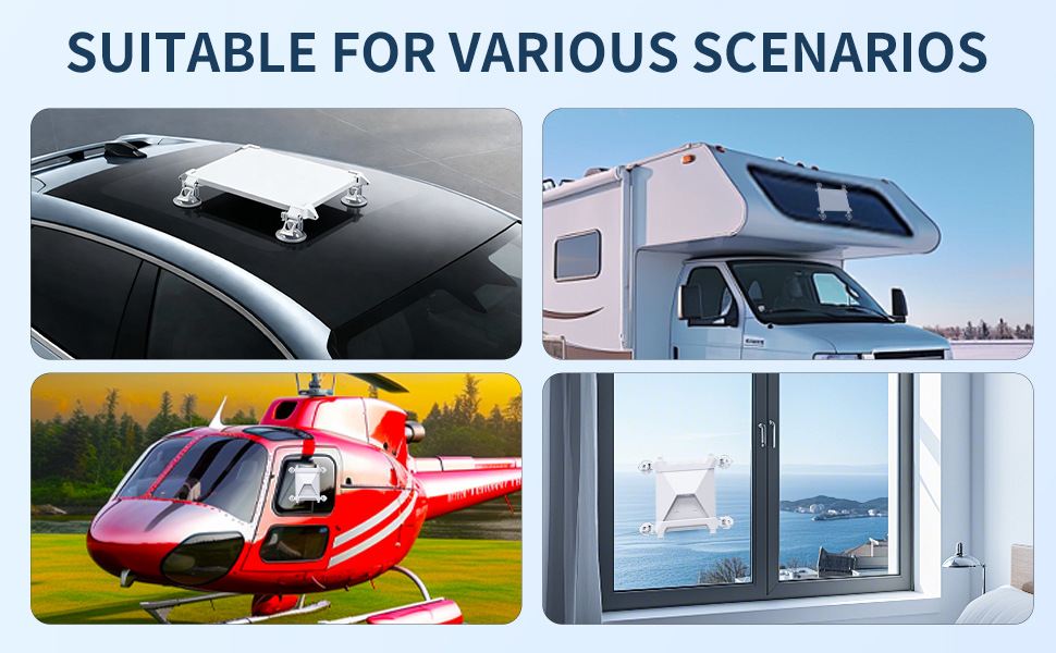 Amazon Cross-Border Mini Car Suction Cup Mount Mini Sunroof Abs Suction Cup Mount Car Roof Rack Mount in Stock
