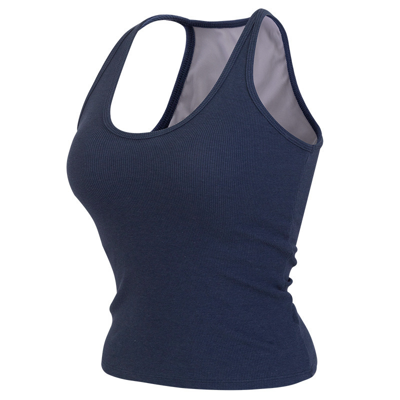 Pure Desire U-neck Racerback Tank Top for Women, Wearable as an Inner or Outer Layer, with Chest Pads, Slim Fit, Slimming, Sexy and Stylish Pure Desire U-neck Racerback Tank Top for Women, Wearable as an Inner or Outer Layer, with Chest Pads, Slim Fit, Slimming, Sexy and Stylish