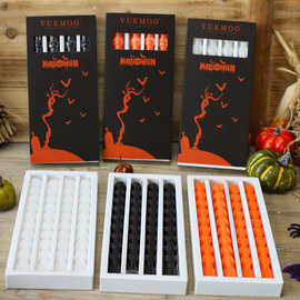 万圣节长杆杆蜡螺纹蜡烛鬼节氛围感场景布置道具创意香薰蜡烛批发