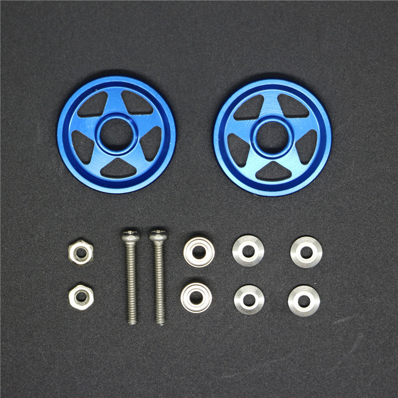 Self-made four-wheel drive accessories aluminum alloy lightweight hollow guide wheel 19mm guide wheel, five-star guide wheel v single