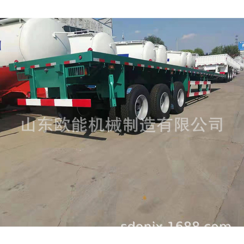 吨平板拖车挂车拖车消防拖车平板拖车履带机器人挖掘机运输