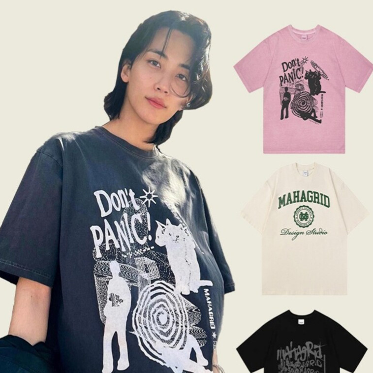 Korean niche trendy brand cat short-sleeve T-shirt for men and women, same style as worn by Yoon Jeonghan and Jeongwoo, MGD graffiti T-shirt for men Korean niche trendy brand cat short-sleeve T-shirt for men and women, same style as worn by Yoon Jeonghan and Jeongwoo, MGD graffiti T-shirt for men