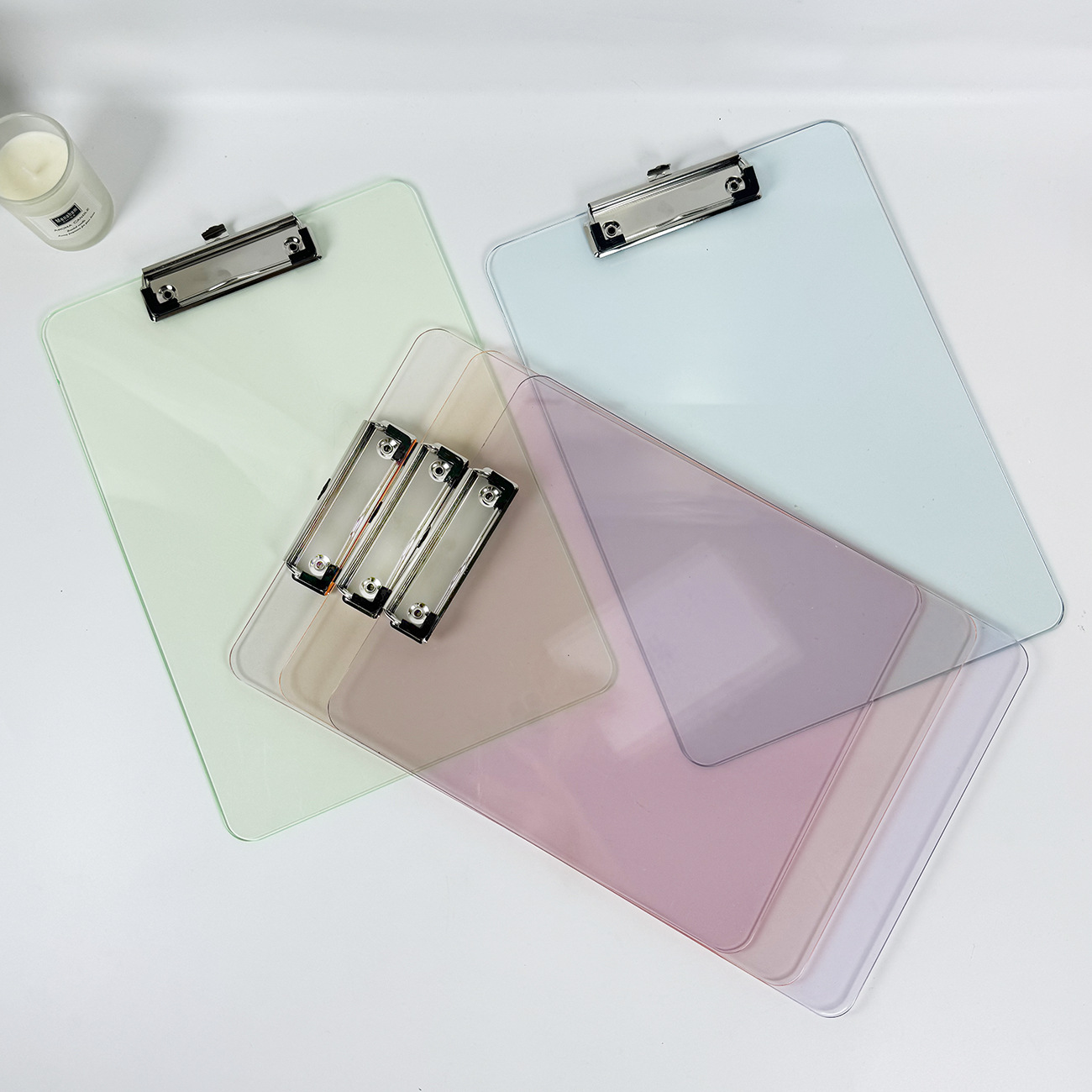 A4 컬러 아크릴 폴더 부목 투명한 학생 쓰기 보드 다기능 사무실 쓰기 패드 두껍게