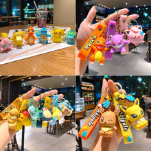 100款 宝可梦钥匙扣卡通皮卡丘钥匙挂件耿鬼公仔钥匙链小礼品批发