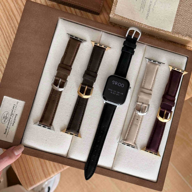 High-end velvet leather watch band, suitable for Apple S11 watch, iWatch 10, and Apple Watch 987 SE