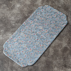 Zen-inspired Chinese-style brocade embroidery tea set—cotton-linen fabric table runner, tea ceremony cup mat, and tea-infusing pad for kung fu tea sets.