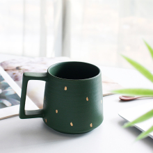 景德镇陶瓷马克杯带盖勺定 制复古咖啡杯创意水杯大容量生日礼物