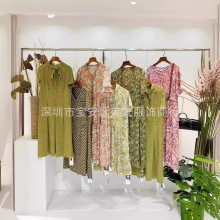 大码中老年连衣裙阅位25夏真丝顺滑舒适透气优雅大方长裙尾货批发