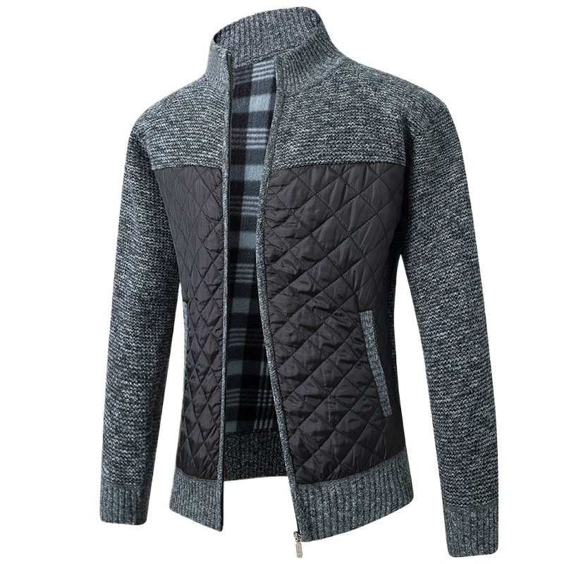 Winter warm fashionable jacket, knitted sweater, keep warm cardigan