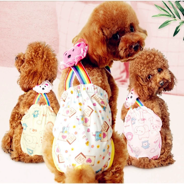 Товары для домашних животных физиологические штаны для собак и кошек милый мультяшный ремешок для маленьких животных физиологические штаны удобные дышащие Регулируемые