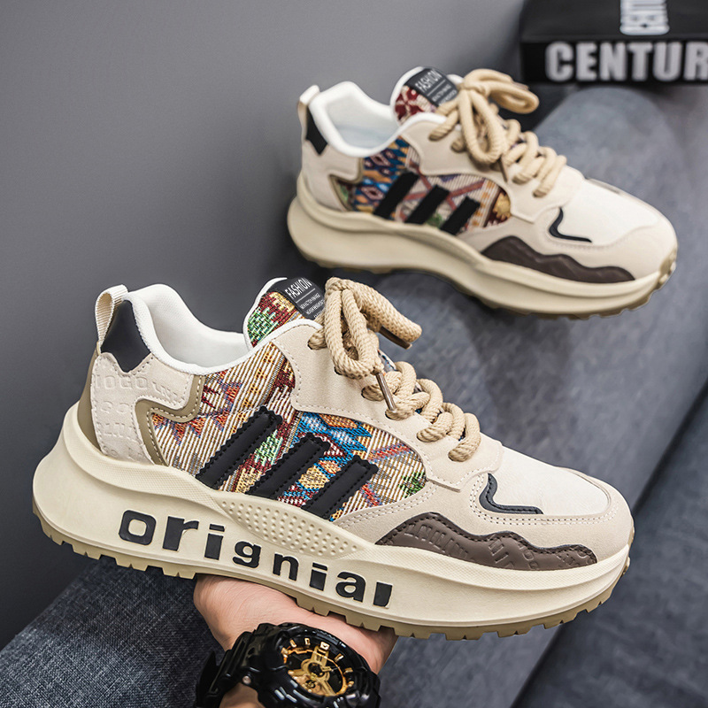 Zapatos de hombre de estación europea transfronteriza 2026 nueva primavera versátil con suela gruesa juvenil casual Gump zapatos deportivos de moda