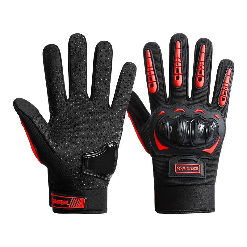 Guantes de motocicleta para montar al aire libre jinetes masculinos equipos antideslizantes y resistentes al desgaste pantalla táctil protección de cáscara dura dedo táctico largo