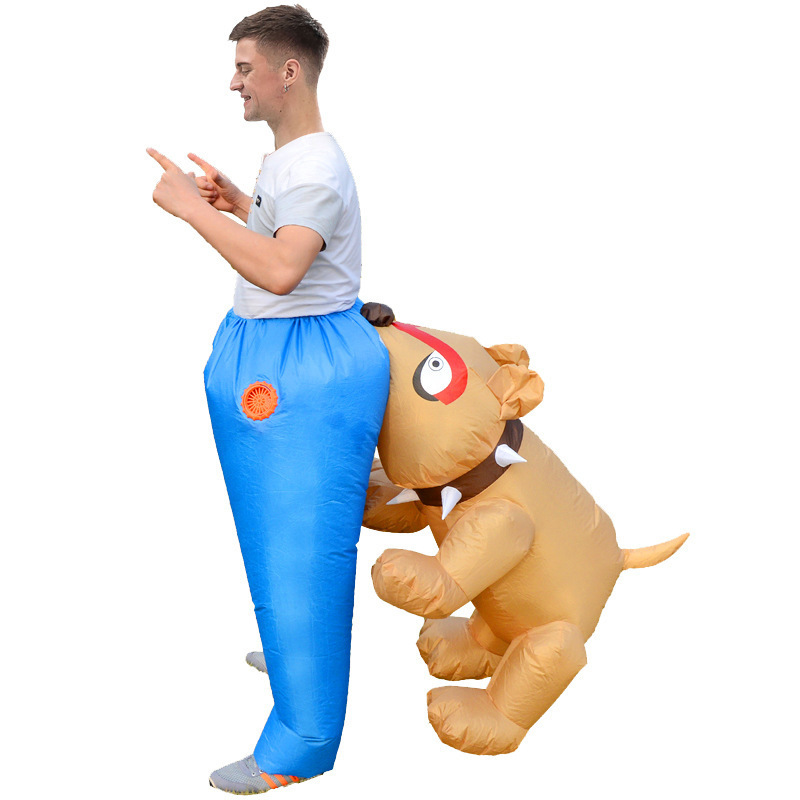 Amazon explosión impresa inflatable T-Rex disfraz Halloween multicolor T-Rex disfraz de fiesta disfraz de muñeca