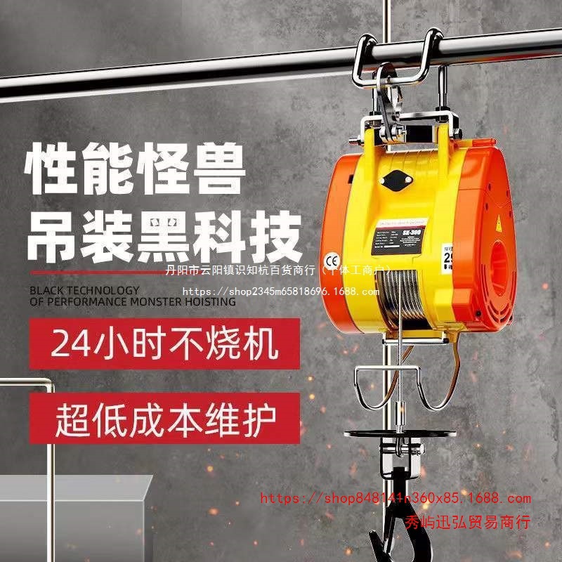 台湾小金刚微型电动葫芦220V家用小吊机快速工业小型提升机起重机