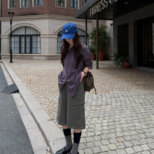 2026年秋季新款韩版复古工装七分裤女宽松百搭大口袋休闲裤女3159
