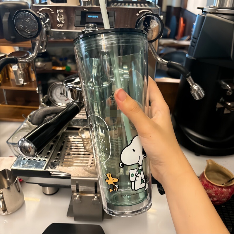 クロスボーダースターダッドスヌーピー共同ブランドストローカップ高価値大容量漫画ウォーターカッププラスチックカップスポット卸売|undefined