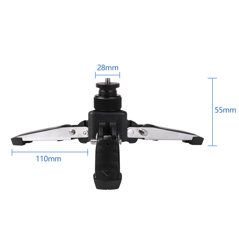 Marco de soporte universal de tres garras portátil monópod soporte de proyector de escritorio teléfono móvil lámpara de relleno de luz muletas trípode
