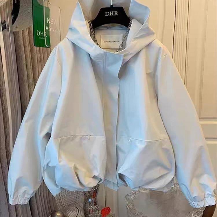 2025 New Stylish Casual Trench Coat for Women, Floral Short Jacket, Loose Windbreaker, Denim Cotton Embroidered Jacket