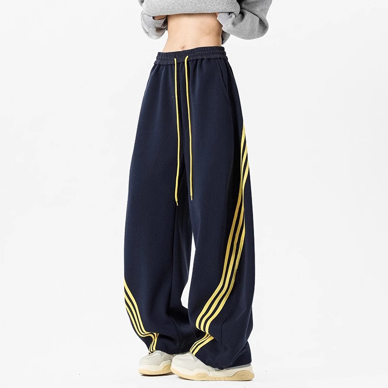 American Style Loose Dancing Pants Men's Spring and Autumn Trendy Casual Sports Wide Leg Pants Plutton Handsome Heavy Hip Hip Dance Pants