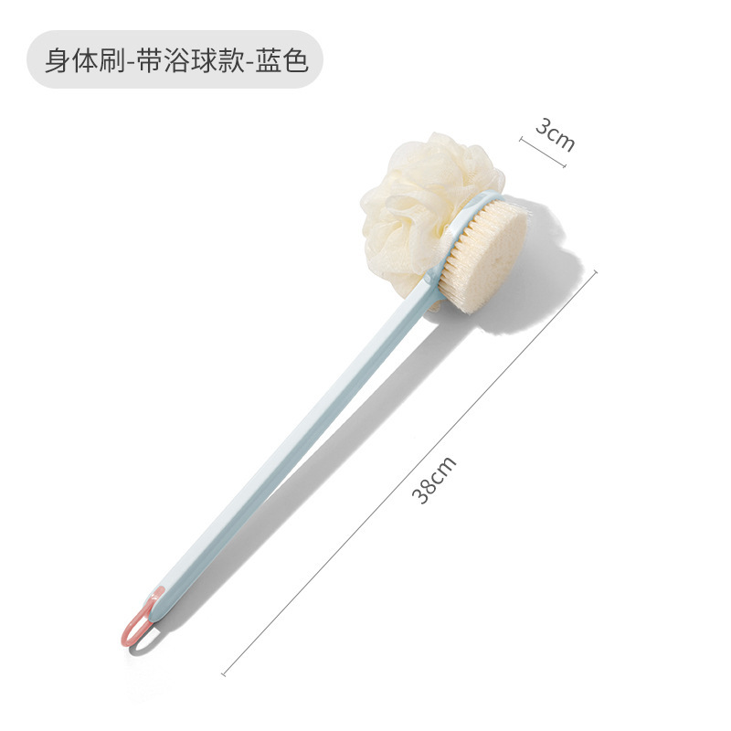 【】Cepillo de baño de cerdas suaves, de doble cara, se puede usar como cepillo corporal con esponja de baño y bola de baño, venta al por mayor, material ABS.