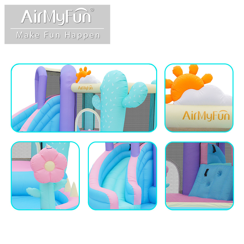 AMF | Pequeño parque infantil castillo inflable hogar tobogán para niños combinación de cama de salto pequeña fiesta fuerte inflable