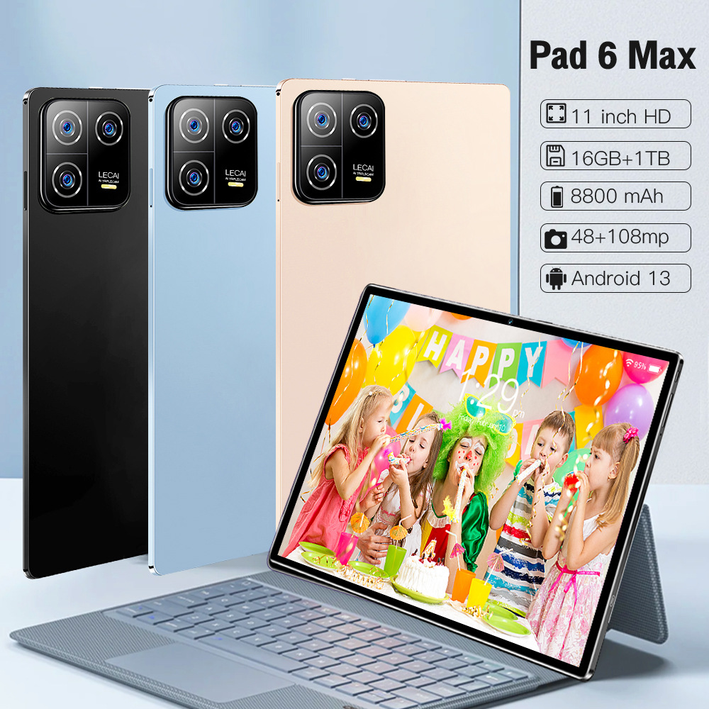 跨境热销Pad6max智能平板现货安卓4+32G高清外贸10.1寸双卡谷歌商