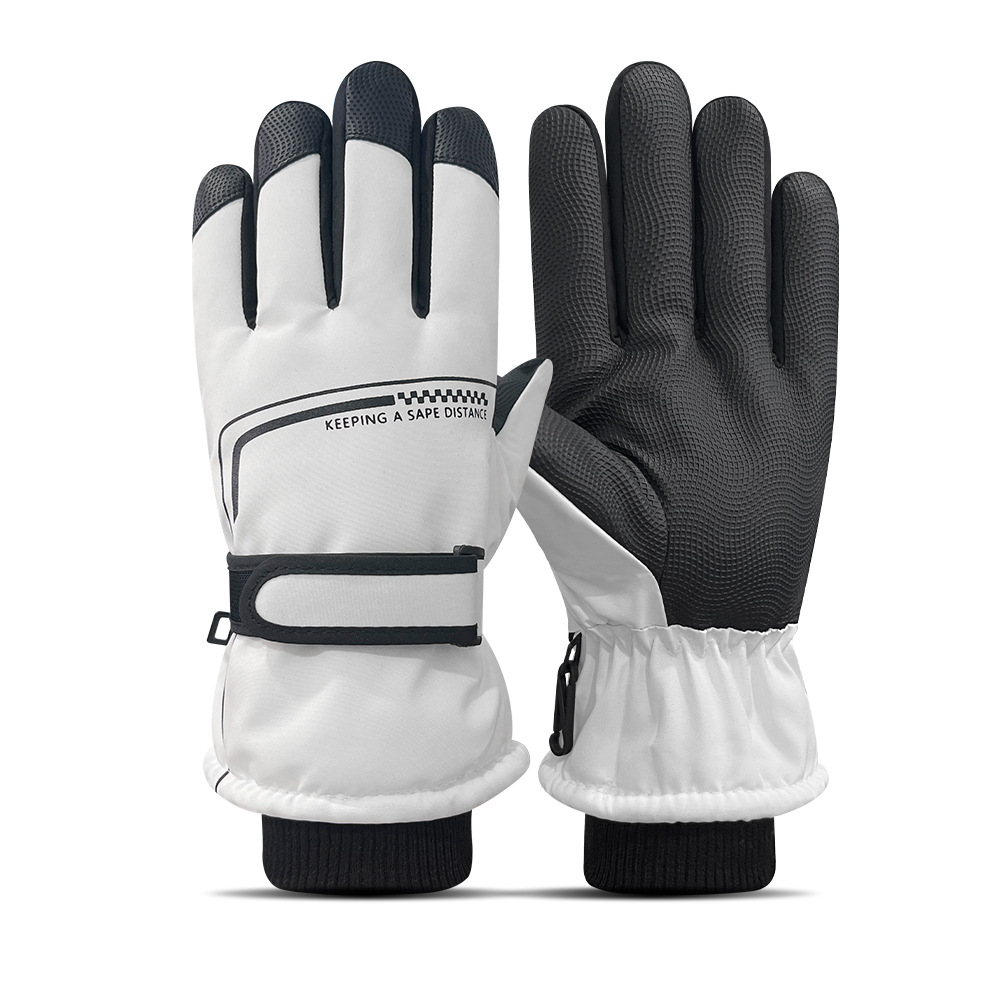 Guantes de esquí para hombres y mujeres en invierno, resistentes al viento y al frío, guantes cálidos con forro polar y engrosados, guantes antideslizantes con pantalla táctil para ciclismo al aire libre image 51