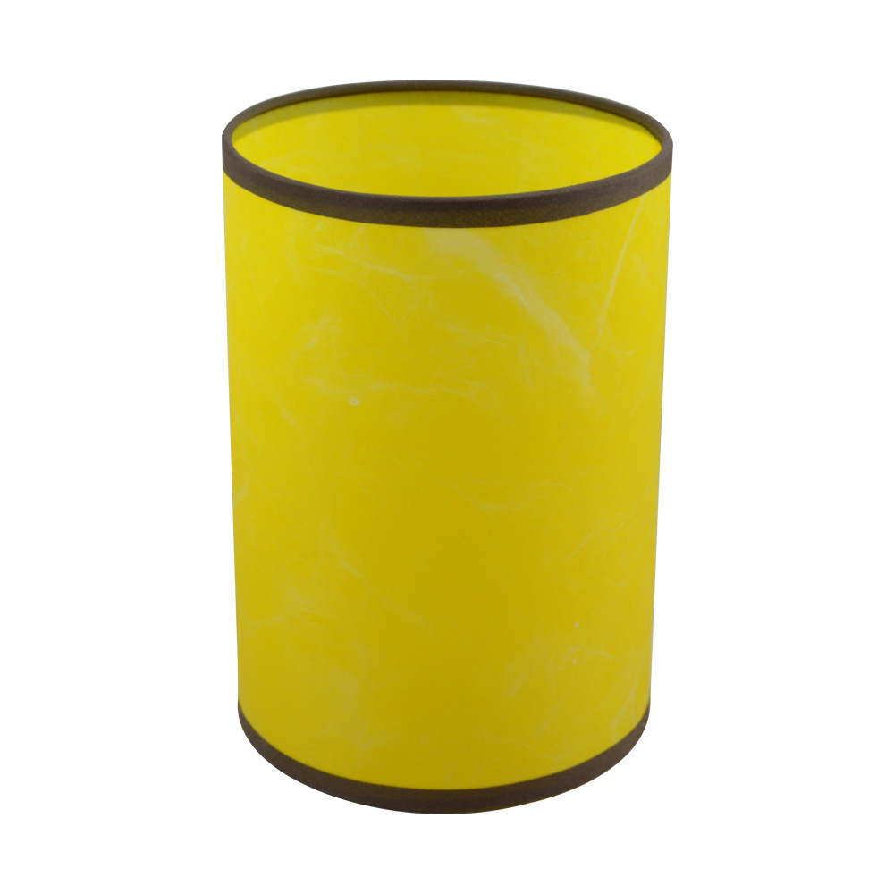 Pantalla redonda de pergamino amarillo 14X20