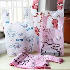 Household Heavy-Duty Cartoon Print Wearable Shopping Bag Car Convenience Bag Cleaning Trash Bag Large Size