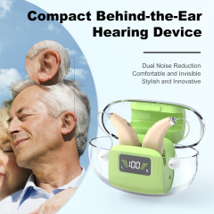 跨境太空舱助听器老人小巧BTE声音放大器集音器配件hearing aid