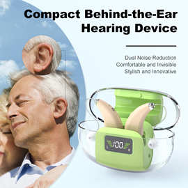 跨境太空舱助听器老人小巧BTE声音放大器集音器配件hearing aid