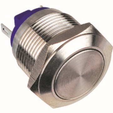 一佳金属按钮开关 GQ19F-10/J/N  平圆  高平 球形 焊接脚 黄铜