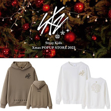 StrayKids XmasPOPUP STORE周边同款春秋冬连帽衫套头加绒卫衣服