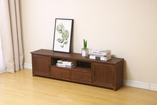 美式乡村电视柜实木复古收纳电视柜客厅组合储物矮柜卧室收纳窄J&