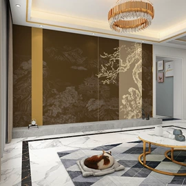 墙布;护墙板;墙纸、壁纸