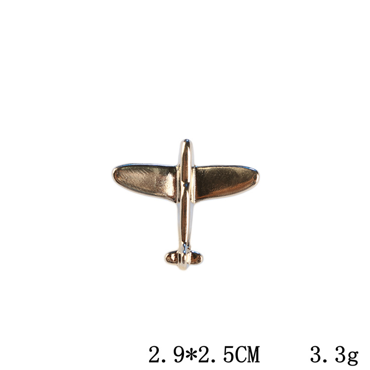 Personalizada ins vintage metal motor de avión broche hombres traje camisa collar esquina pin hebilla pequeña joyería