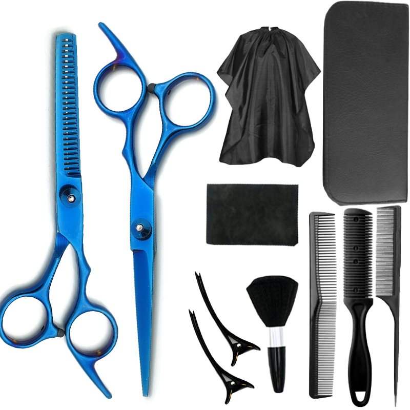 Tijeras para el cabello Zhangjiagang especiales para el cabello fino y roto, tijeras planas, flequillo, estilista transfronterizo, juego de tijeras de doble uso