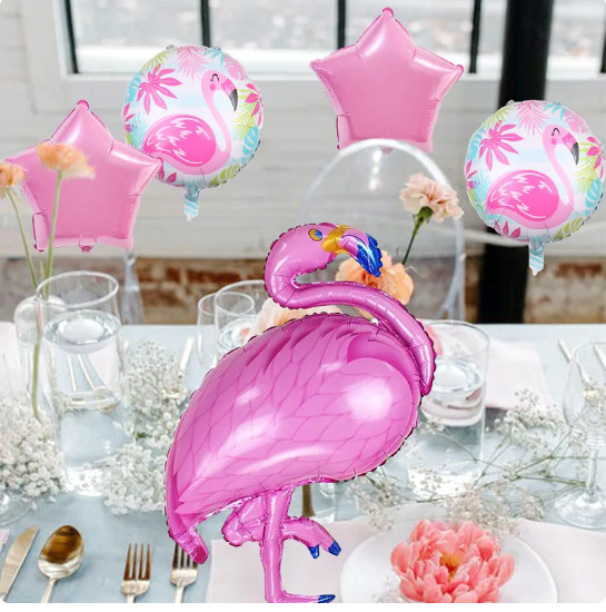 Yellow fuchsia green balloon
