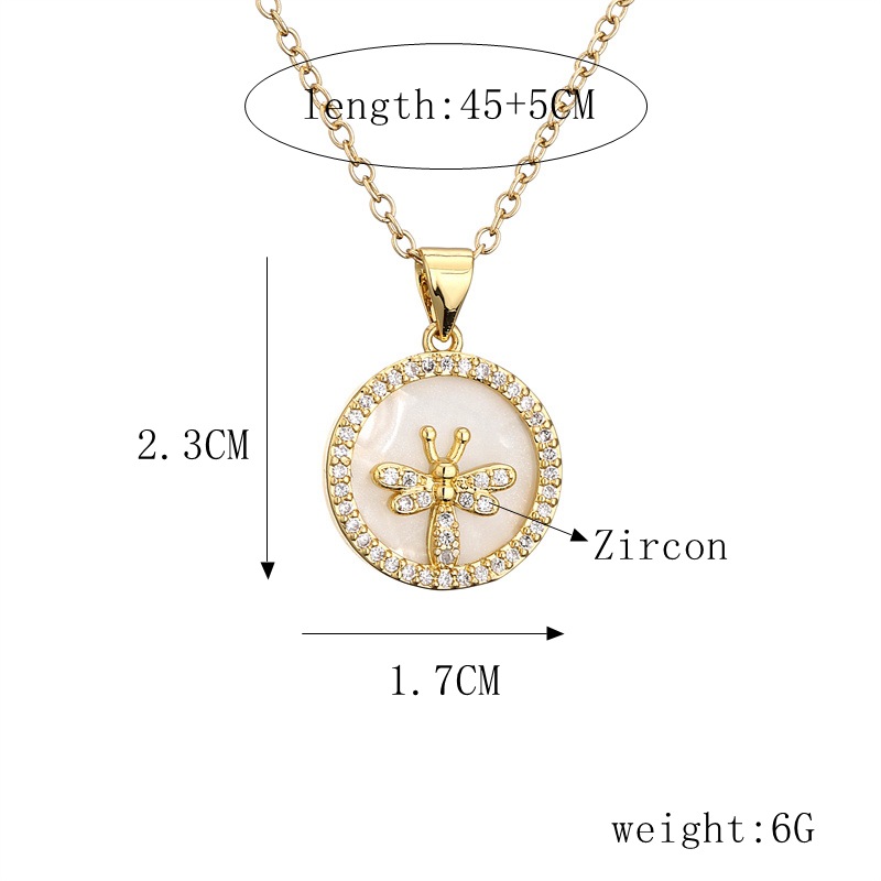 Fashion Geometric Copper Necklace Inlay Zircon Copper Necklaces